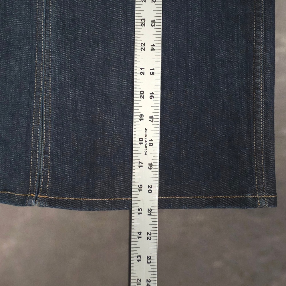 Vintage Y2K FCUK Denim Utility Pencil Skirt Zip Pocket Stretch Dark Wash 10 - Picture 10 of 11